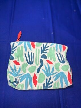 ipsy Coral-Red Printed Cosmetic Pouch